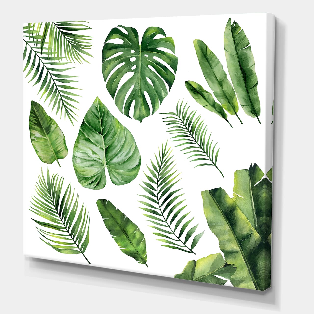 Designart - Tropical Leaf Of Monstera V - Farmhouse Canvas Wall Art Print